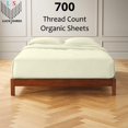 thumbnail image 2 of Full Size Organic Cotton Sheet Set- 700-Thread-Count 100% Organic - 10" Deep Pockets 700TC Organic Sheets - Ivory, 2 of 7