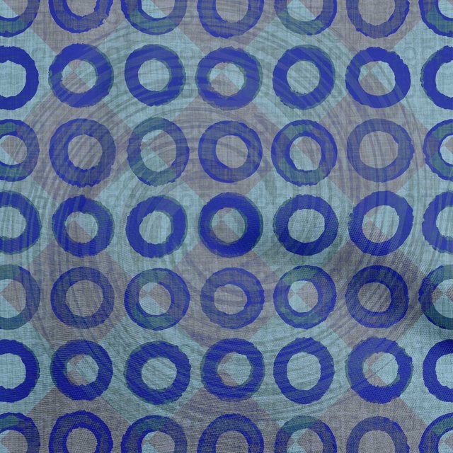 oneOone Viscose Chiffon Medium Blue Fabric Circle Sewing Craft Projects Fabric Prints By Yard 42 Inch Wide