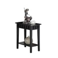 thumbnail image 3 of Pemberly Row Table d'Appoint Moderne en Fini Bois Noir avec Tablette, 3 of 6