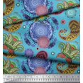 thumbnail image 3 of Soimoi Modal Satin Fabric Mandala & Paisley Ethnic Decor Fabric Printed Yard 42 Inch Wide, 3 of 3