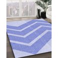 thumbnail image 3 of Ahgly Tapis d'Intérieur Lavable en Machine Carré Transitionnel Bleu Ciel, 6 Pieds Carré, 3 of 7