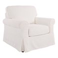 thumbnail image 1 of OSP Home Furnishings Housse Ashton pour Fauteuil à Accoudoirs Ronds, Ivoire, 1 of 5