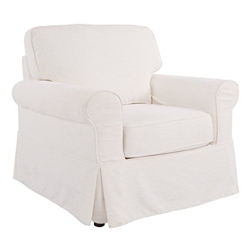 OSP Home Furnishings Housse Ashton pour Fauteuil à Accoudoirs Ronds, Ivoire