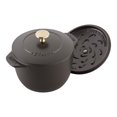 thumbnail image 3 of STAUB La Cocotte 1.75 L Cast Iron Round Rice Cocotte, Black, 3 of 11