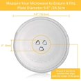 thumbnail image 4 of 9.6 Inch Microwave Plate Spare Microwave Dish Durable Universal Microwave Turntable Glass Plates Round Replacement Plate, 4 of 7