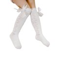 thumbnail image 1 of FOCUSNORM Baby Girls Knee High Socks Cable Knit Cotton Socks with Bow, 1 of 9