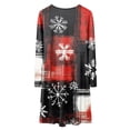thumbnail image 4 of Splozh Robe à Manches Longues pour Fille Robe de Noël pour Fille Imprimé Bal Fête Fête de Noël Robes pour Fille Rose, 5-6 Ans, 4 of 5