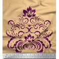 thumbnail image 1 of Soimoi Cotton Voile Fabric Ogee Damask Print Fabric by Yard 42 Inch Wide, 1 of 5