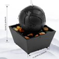 thumbnail image 2 of HLONK Indoor Water Fountain  Tabletop Waterfall Fountain  with Light  Nature Sounds  Pebbles  7‘‘, 2 of 9