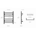thumbnail image 5 of Sierra Towel Warmer, Black, Dual Connection, 8 Bars, 5 of 5