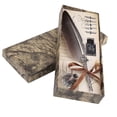 thumbnail image 1 of Feather Quill Pen and Ink Set Calligraphy Pen Set Fountain Dip Feather Pen and Ink Set Quill Pen Set Ink Pen with 6 Stainless Steel Nibs for Writing Paper Letter, 1 of 8