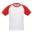 thumbnail image 1 of B&C Childrens Boys Short Sleeve Baseball T-Shirt, 1 of 2