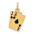 thumbnail image 1 of 14K Yellow Gold Enameled Blackjack Playing Cards Charm, 1 of 2
