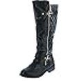 thumbnail image 3 of Forever Mango-21 Women's Side Zip Knee High Flat Riding Boots Black (10), 3 of 4