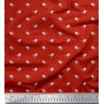 thumbnail image 1 of Soimoi Rayon Fabric Leaves & Rose Floral Printed Fabric 1 Yard 56 Inch Wide, 1 of 3