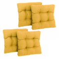 thumbnail image 1 of 19-inch Squared Spun Polyester Tufted Dining Chair Cushion (Set of Four), 1 of 2