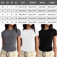thumbnail image 2 of T-Shirts Élégants pour Femmes / T-Shirt à Manches Longues de Compression pour Femmes Col Roulé Tee Ensemble 3 Pcs T-Shirt à Manches Courtes Chemises pour Femmes Chemises pour Femmes Coupe Ajustée Hauts Courts Chemises pour Femmes Manches Longues T pour Dames, 2 of 5