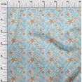 thumbnail image 3 of oneOone Polyester Spandex Baby Blue Fabric Beach Seashell Craft Projects Decor Fabric Printed By The Yard 56 Inch Wide, 3 of 4