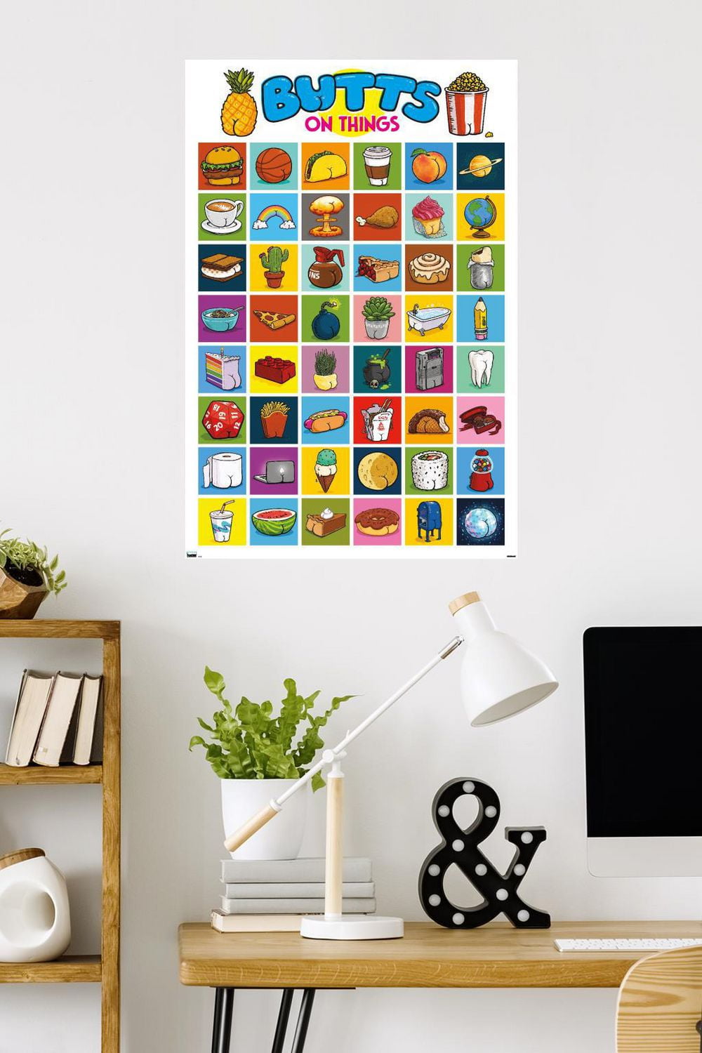 Brian Cook: Butts on Things - Collage Wall Poster, 22.375" x 34"
