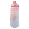 thumbnail image 2 of Bouteille d'Eau de Sport, Bouteille à Paille Portable Étanche à Couleur Dégradée 2000 ml à Ouverture en un Clic avec Poignée pour la Randonnée pour la Course Violet, Bleu Clair, Vert Clair, Rose, 2 of 7