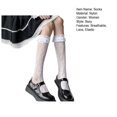 thumbnail image 5 of Bas Hauts 1 Paire Dress-up See-through Doux Style Preppy Femmes Longues Chaussettes, 5 of 5