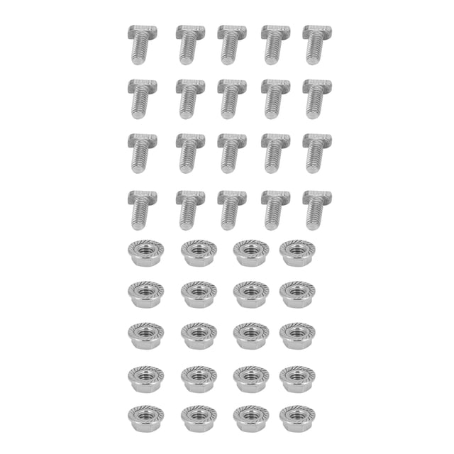 20 Ensembles Vis M6 en Acier Inoxydable 304 avec Écrou de Fixation Fournitures de Serre
