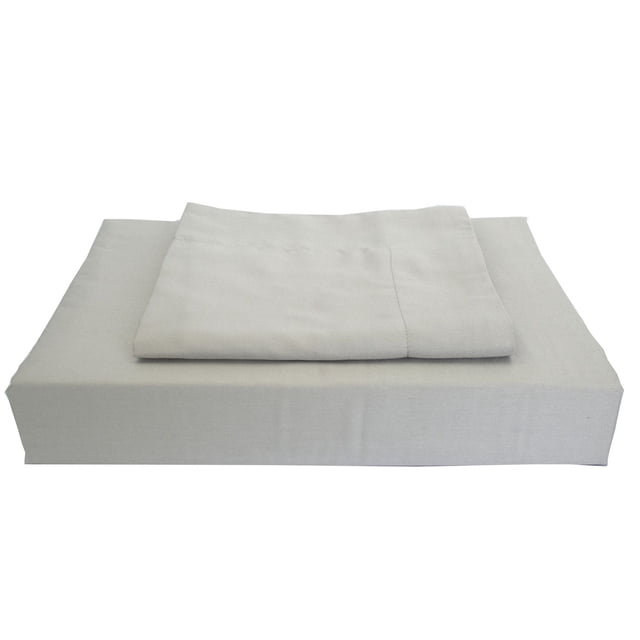 Maholi Maxwell Sheet Set in a light neutral colour, made from 100% combed Egyptian cotton fabric, displayed folded on a fitted sheet, featuring breathable and moisture-wicking properties ideal for bedding and pillowcases, also suitable for enhancing bedroom comfort.