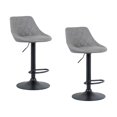 thumbnail image 1 of Bronte Living Leatherette Bar Stool with Adjustable Height, 360 Swivel Design, Floor Protection and Pedestal Base with Footrest - Series Janice - Set of 2, 1 of 5