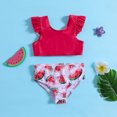 thumbnail image 2 of MIASHUI Girls Swimsuit Ruffles Watermelon Printed Two Pieces Bikini Set Swimwear Bathing Suits,Red,12-18 Months, 2 of 6