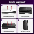 thumbnail image 4 of Faceplate For PS5 Slim Disc Edition - ABS Cover Plate Matte Skin, Includes 2 Silicone Controller Covers For Enhanced Protection, 4 of 5
