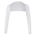 thumbnail image 2 of Ramadan Solid Open Cropped Stretchy Modal Full Arm Cover Shrug Hijab White Modal shawl White, 2 of 10