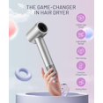 thumbnail image 1 of Hair Dryer - 150000 RPM High-Speed Brushless Motor Negative Ionic Blow Dryer for Fast Drying, Low Noise Thermo-Control Hair Dryer with Diffuser and Nozzle, Silvery, 1 of 4