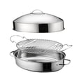 thumbnail image 2 of Siruishop Steaming Pot Baking Tray 16in with Cover Kitchen Pot Cookware Easy Carrying A, 2 of 8