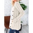 thumbnail image 2 of Cardigan en Tricot à Manches Longues pour Femmes avec Bouton Ouvert sur le devant, 2 of 4