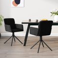 thumbnail image 1 of vidaXL Swivel Dining Chairs 2 pcs Black Velvet, 1 of 5