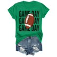thumbnail image 1 of Charmgo Haut pour Femmes Tendance T-Shirts Jour de Match T-Shirt Imprimé 2D pour Femmes Manches Courtes Col Rond T-Shirt Mode Léger Doux Tenue Décontractée Vêtements pour Femmes Football Vert m, 1 of 4