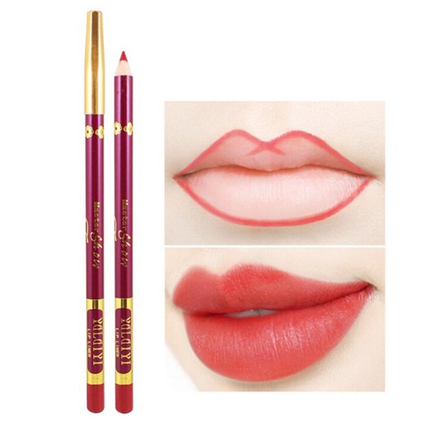 Ruiboury Rouge à Lèvres Mat Imperméable Antiadhésif Longue Tenue Traceur pour les Lèvres Maquillage Rouge à Lèvres