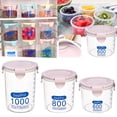 thumbnail image 2 of Hinati Sales Today Deals Sales Food Storage Containers Combination Kitchen Storage Box Freezer Organizer Stackable Storage Bins for Cabinets, Countertop, Drawers, Under Sink, 2 of 9