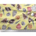 thumbnail image 3 of Soimoi Cotton Voile Fabric Colorful Shells Ocean Printed Craft Fabric by the Yard 56 Inch Wide, 3 of 3