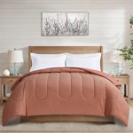 Rénovés Mainstays Conforteur, taille pleine / reine, Terracotta Dream, Polyester Microfibre, Lavable en machine