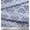 thumbnail image 2 of Soimoi Moss Georgette Fabric Floral & Damask Ethnic Decor Fabric Printed Yard 42 Inch Wide, 2 of 3