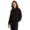 thumbnail image 4 of Lauren Ralph Lauren Thermal Waffle-knit Sweatshirt Polo Black Medium, 4 of 4