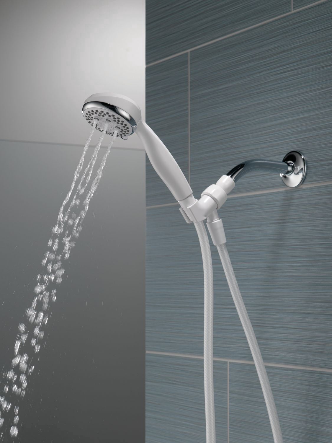 Peerless 4-Setting Hand Shower in White and Chrome