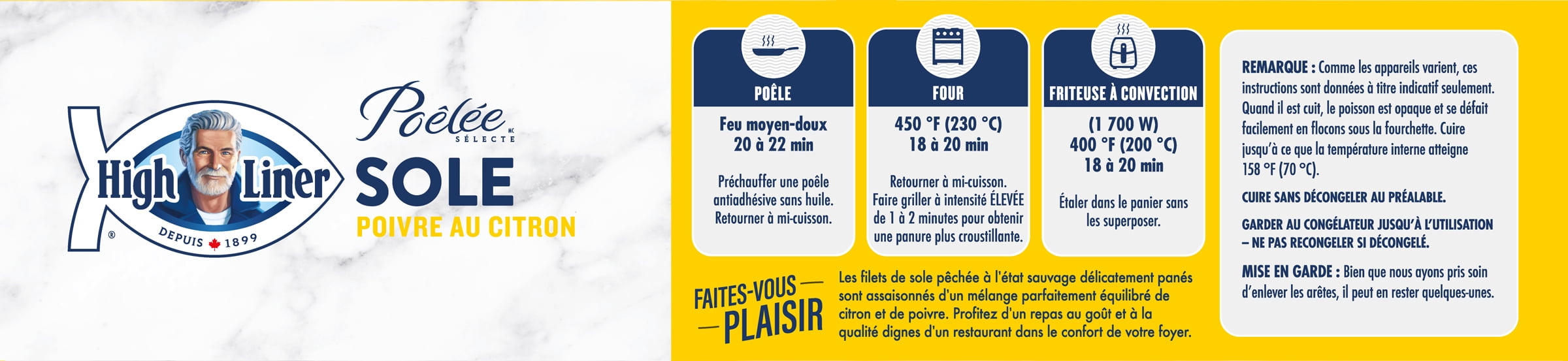 High Liner Poêlée Sélecte Sole au Poivre et au Citron 540 g