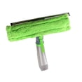 thumbnail image 4 of 3-in-1 Window Cleaner Kit with Spray Bottle, Squeegee Wiper, and Microfiber Cloth Pad - 25cm Length, 220g, Green/White - Multi-Function Glass Cleaning Tool for Home and Office, 4 of 9