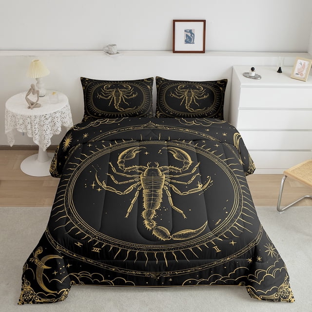 YST Ensemble de Douillette Signe du Scorpion, Literie Astrologie 12 Horoscopes, Grand Lit