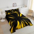 thumbnail image 4 of Erosebridal 3D Glowing Bedding Full Comforter Set, Modern Abstract Down Comforter, Geometry Striped Decor, Reversible 3-Piece, 4 of 7