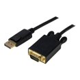 thumbnail image 1 of StarTech.com 6ft DisplayPort to VGA Cable - 1920 x 1200 - Active DP to VGA Adapter - DP to VGA Monitor Cable (DP2VGAMM6B) - DisplayPort cable - DisplayPort (M) to HD-15 (VGA) (M) - 6 ft - latched - black, 1 of 5