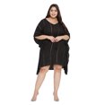 thumbnail image 2 of Oussum Robe Tunique Lurex Courte Ajustable pour Femmes Grande Taille, Noir, 2 of 7