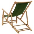 thumbnail image 4 of vidaXL Deck Chair Bamboo and Canvas Green, 4 of 5